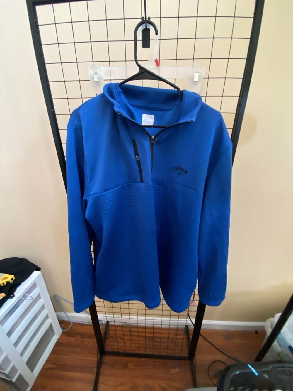 Callaway Men's Blue Quarter Zip Golf Pullover with Chest Pocket Size XXL